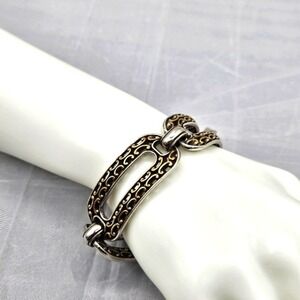 Brighton Silver‎ Tone Gold Tone Scroll Link Bracelet